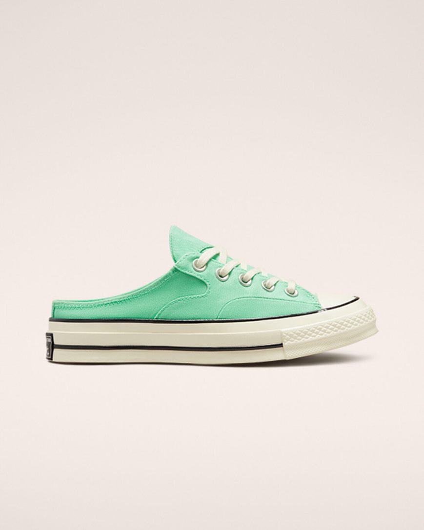 Zapatillas Bajas Converse Chuck 70 Mule Mujer Verde Negras | PE LW08E2